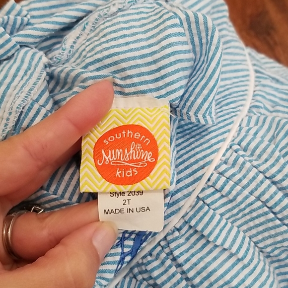 Smock bubble Size 2T Blue White - Picture 3 of 3